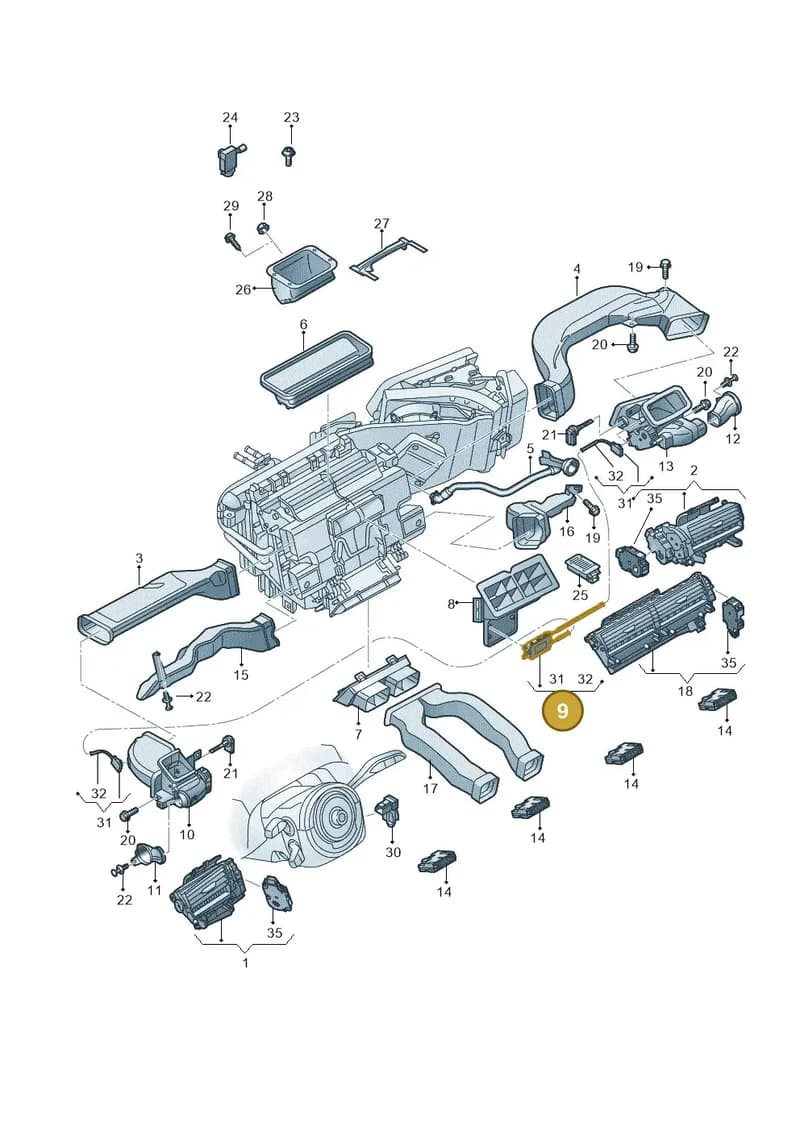 8W0612797B — Audi A8 (2017-2025) diagram 838819010, position 9