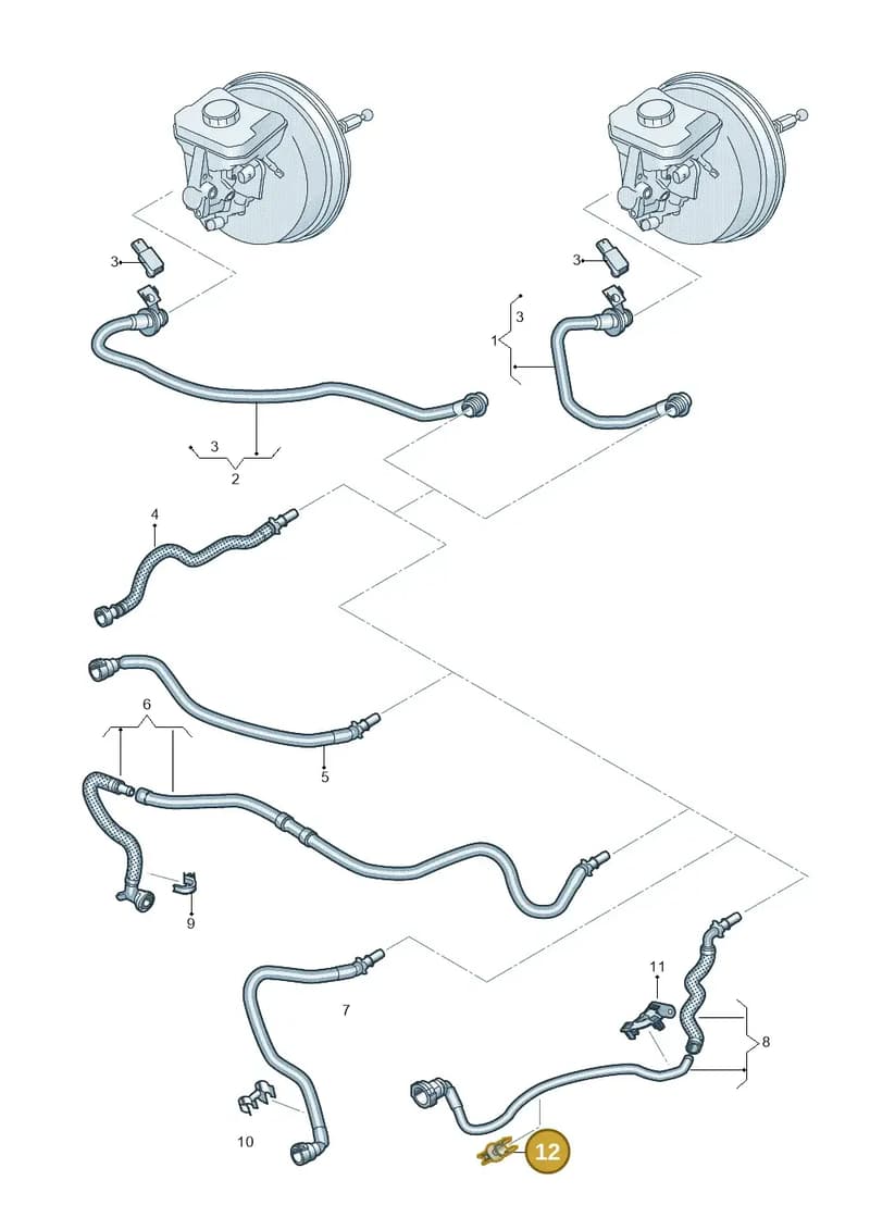 8W0612797B — Audi A5 Sportback (2016-2025) diagram 849611700, position 12