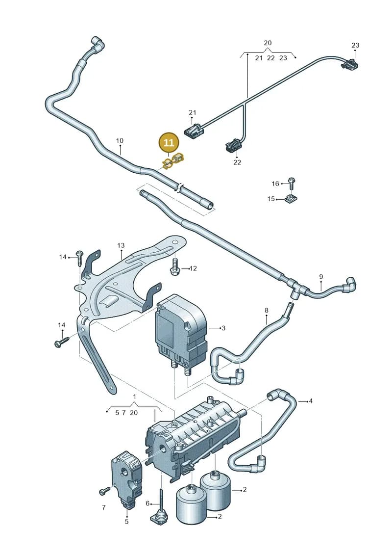 8W0612797B — Audi RS6 Avant (2019-2025) diagram 435819150, position 11