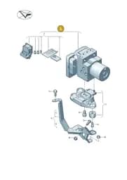 8W0614517TBEF Audi ABS Unit with Control Unit (Inflated and Vented BEF)