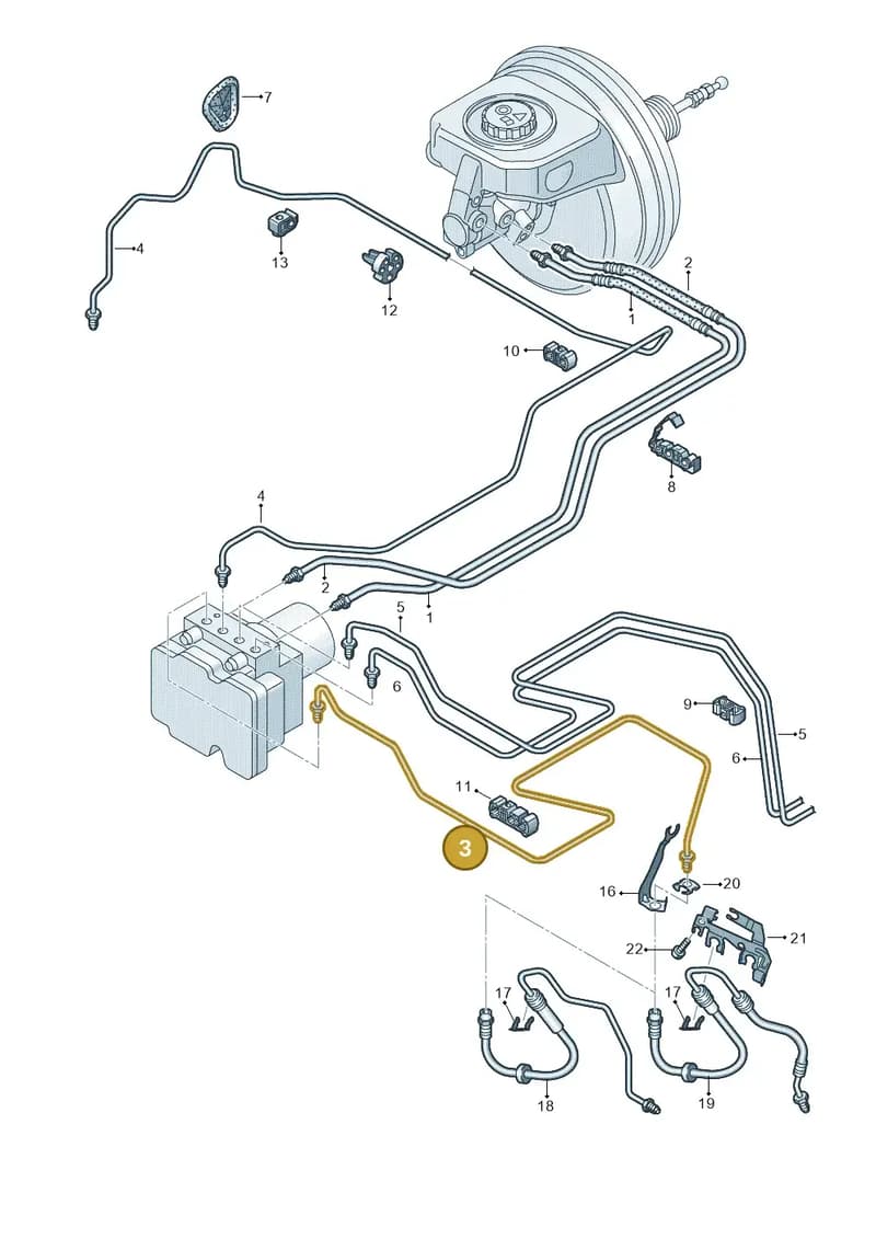 8W0614723P — Audi RS4 Avant (2017-2025) diagram 849611200, position 3