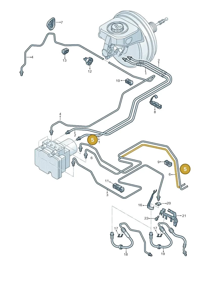 8W0614725AC — Audi A5 Sportback (2016-2025) diagram 849611200, position 5