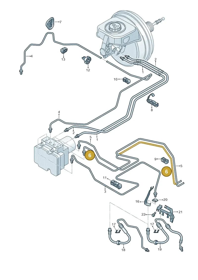 8W0614726AA — Audi RS4 Avant (2017-2025) diagram 849611200, position 6