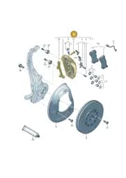 8W0615107KSQ5 Audi Caliper without Brake Pads (Blue SQ5)