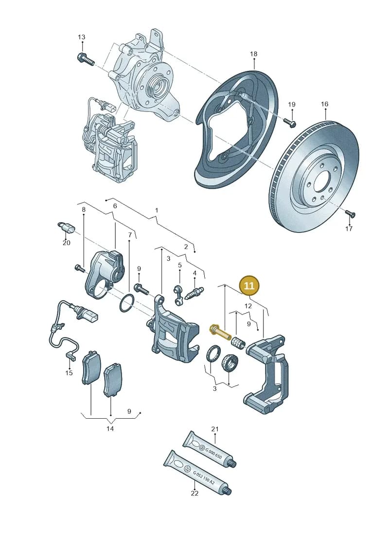 8W0615425H1VN — Volkswagen Touareg (2017-2025) diagram 859615600, position 11