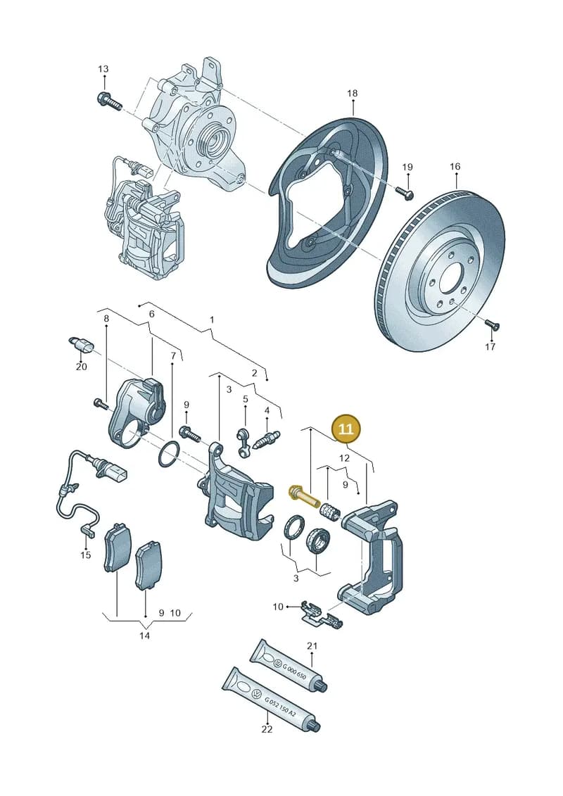 8W0615426GSL7 — Audi A6 2.0 (2018-) diagram 849615600, position 11