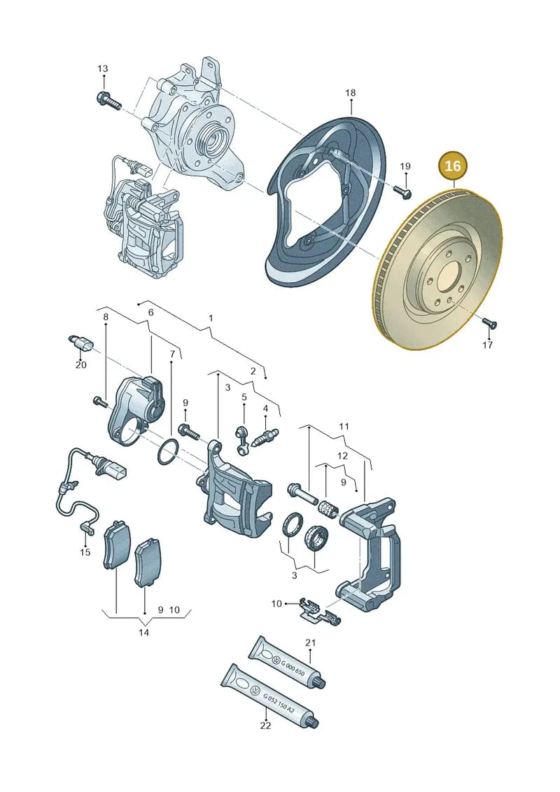 8W0615601H — Audi A6 (2018-2025) diagram 849615600, position 16