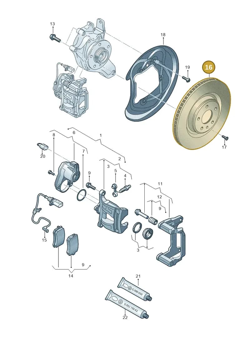 8W0615601H — Audi A6 (2018-2025) diagram 859615600, position 16