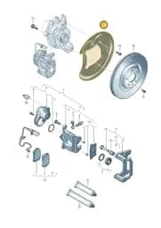 8W0615611E Audi Cover Plate for Brake Disc