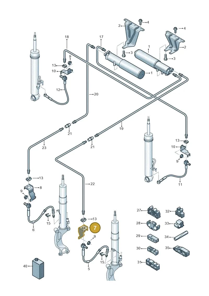 8W0616273A — Audi RS4 Avant (2017-2025) diagram 847616300, position 7