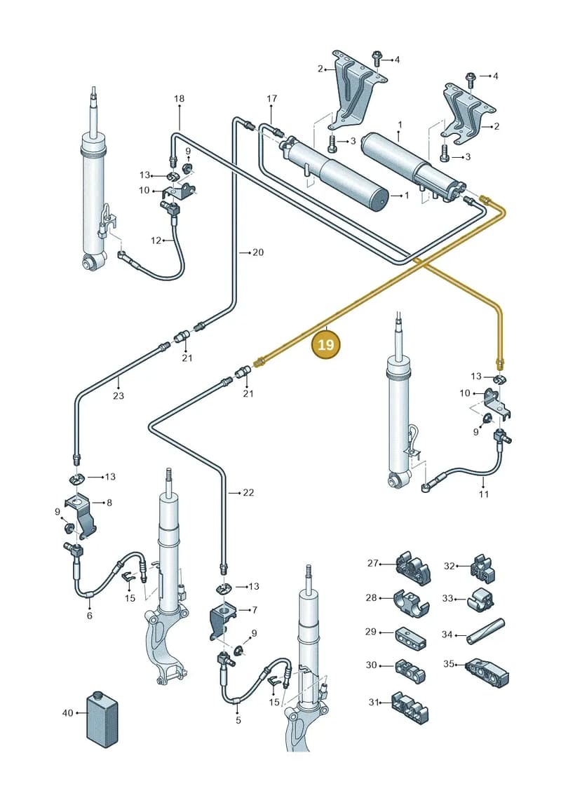 8W0616861J — Audi RS4 Avant (2017-2025) diagram 847616300, position 19
