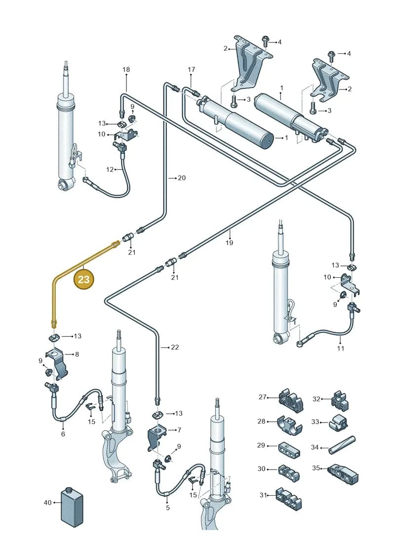 8W0616862M — Audi RS4 Avant (2017-2025) diagram 847616300, position 23