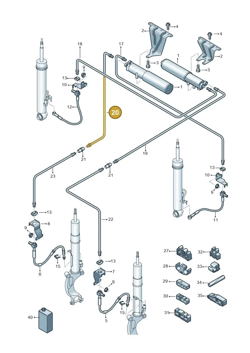 8W0616862N — Audi RS4 Avant (2017-2025) diagram 847616300, position 20