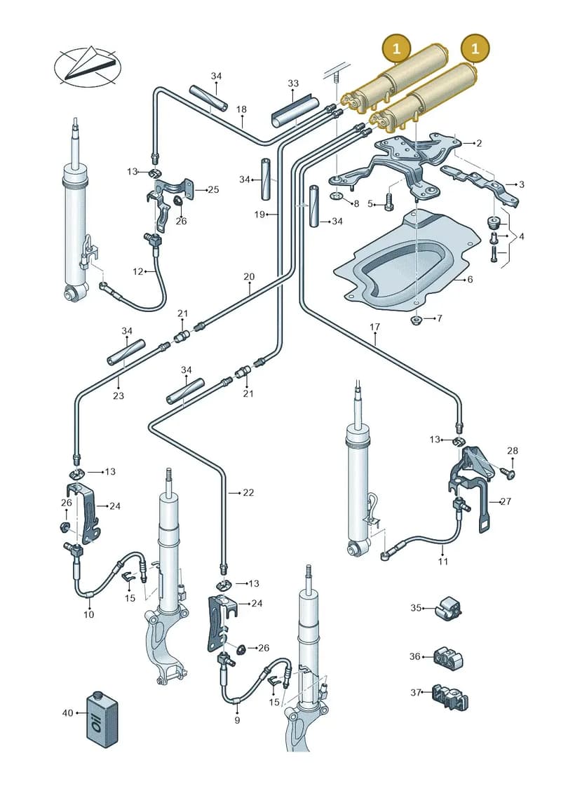 8W0616887 — Audi RS6 Avant (2019-2025) diagram 537616400, position 1