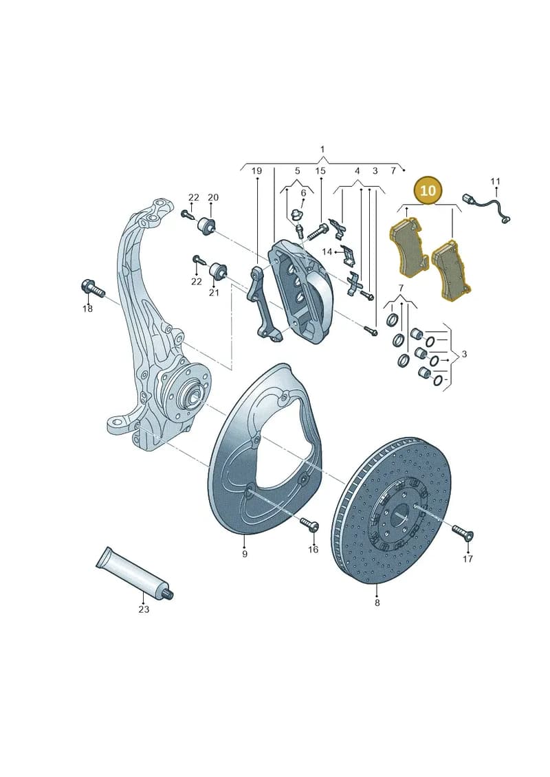 8W0698151BA — Audi RS4 Avant (2017-2025) diagram 758615540, position 10