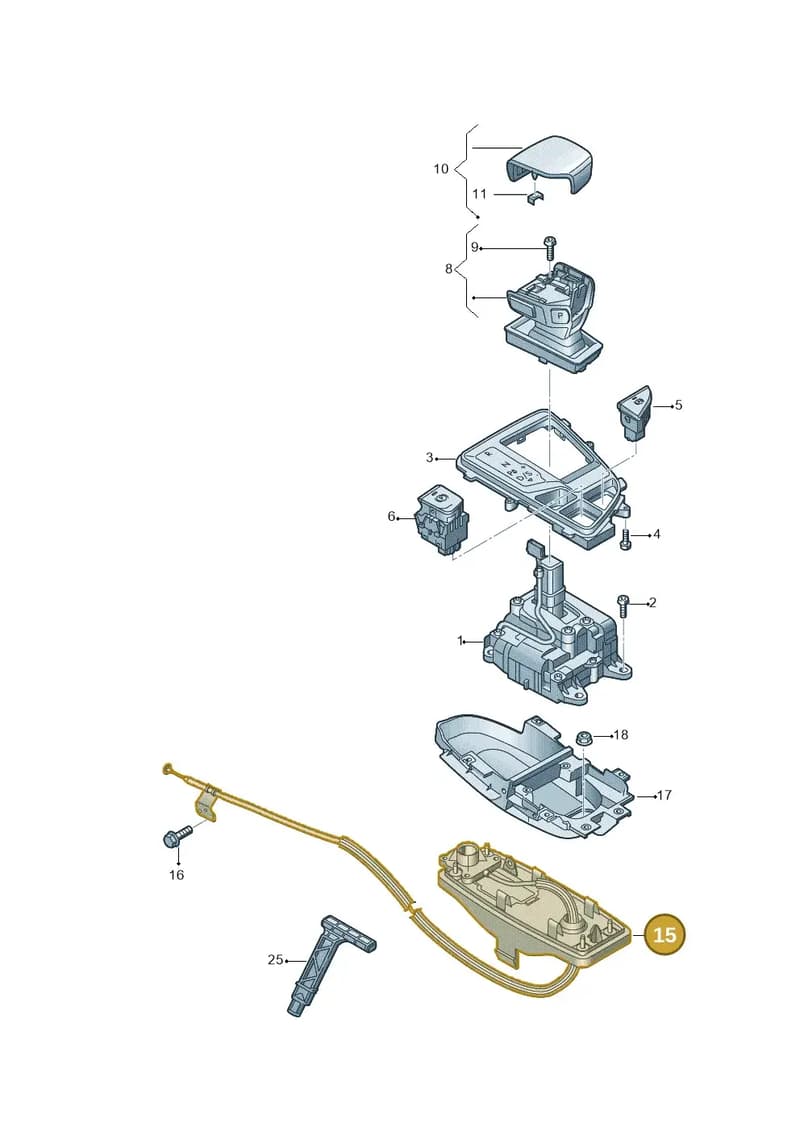 8W0713052R — Audi A5 Sportback (2016-2025) diagram 849713100, position 15