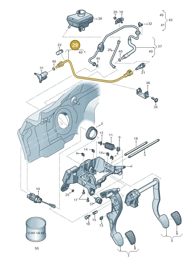8W0721477 — Audi A6 (2014-2018) diagram 798721300, position 29