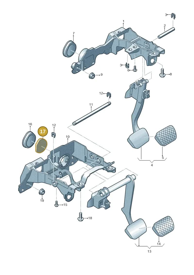 8W0723495 — Audi RS4 Avant (2017-2025) diagram 849723250, position 17