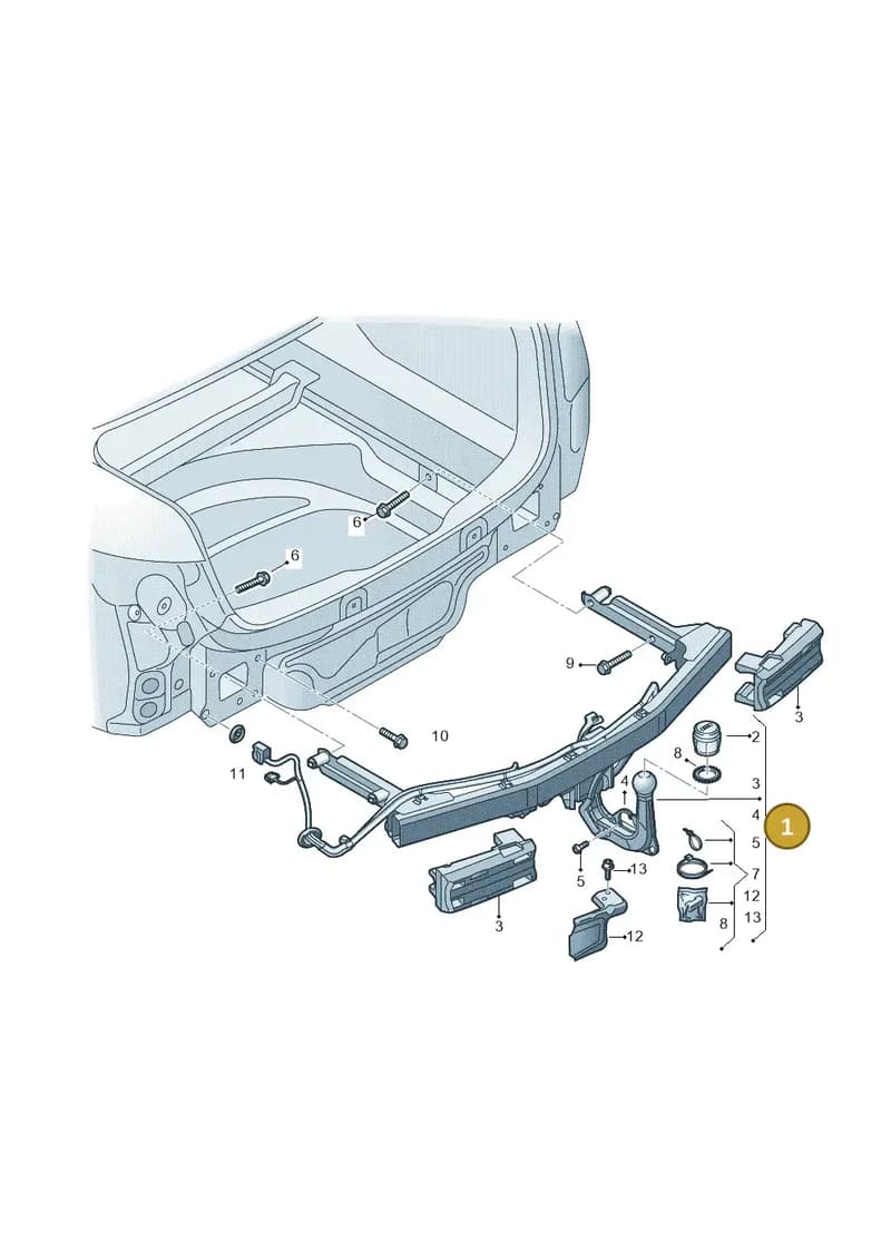 8W0800491M — Audi RS4 Avant (2017-2025) diagram 849804500, position 1