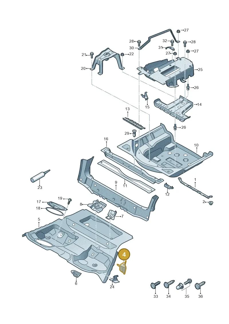 8W0802225A — Audi A4 (2015-2025) diagram 849803500, position 4