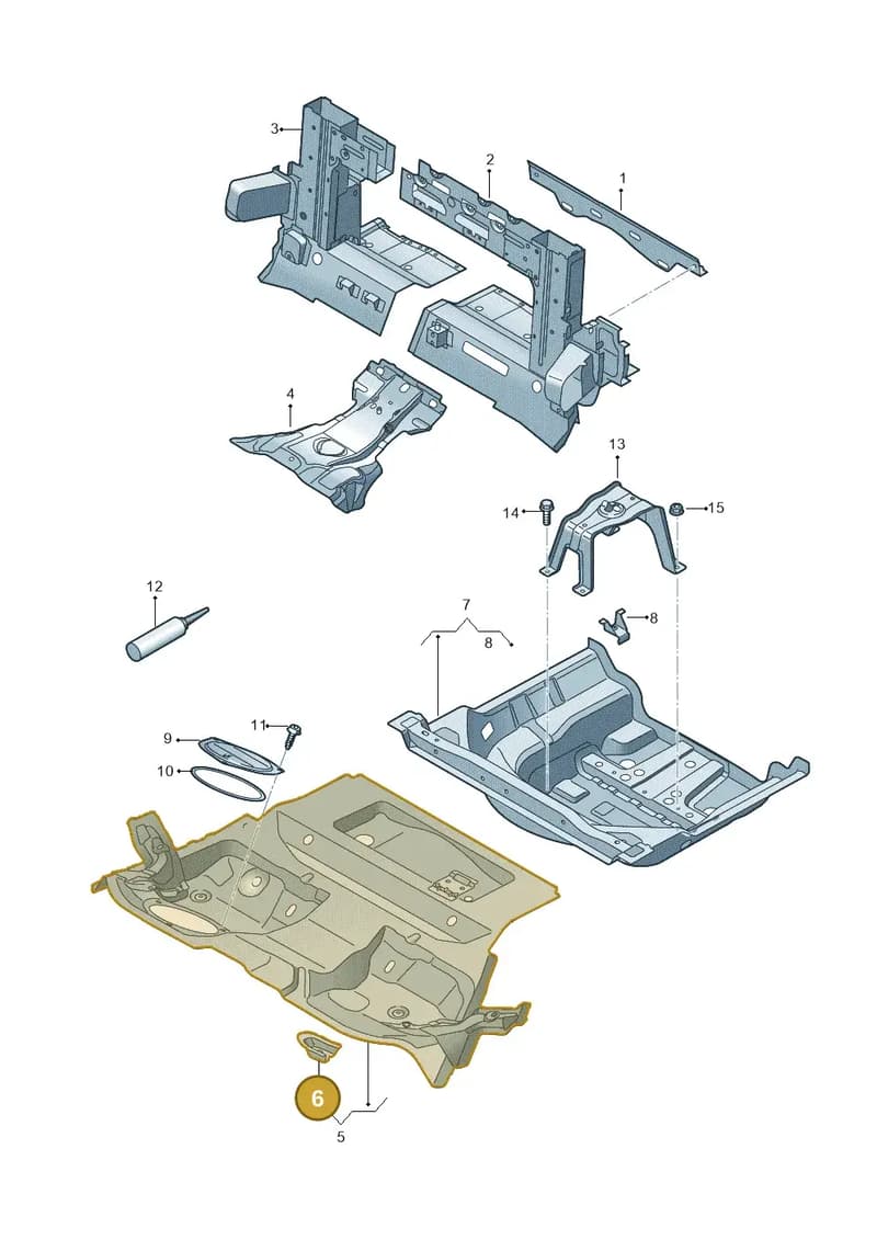 8W0802761 — Audi A5 Cabriolet (2016-2025) diagram 848803500, position 6