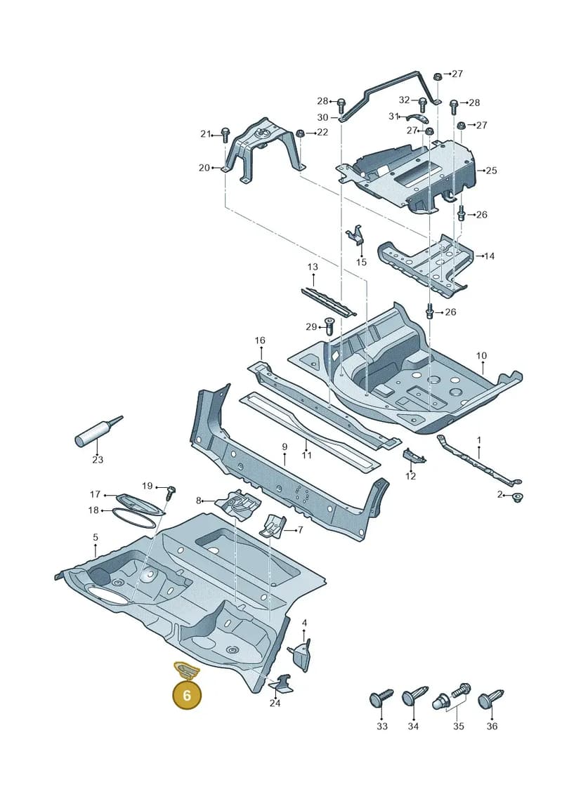 8W0802761 — Audi A4 (2015-2025) diagram 849803500, position 6