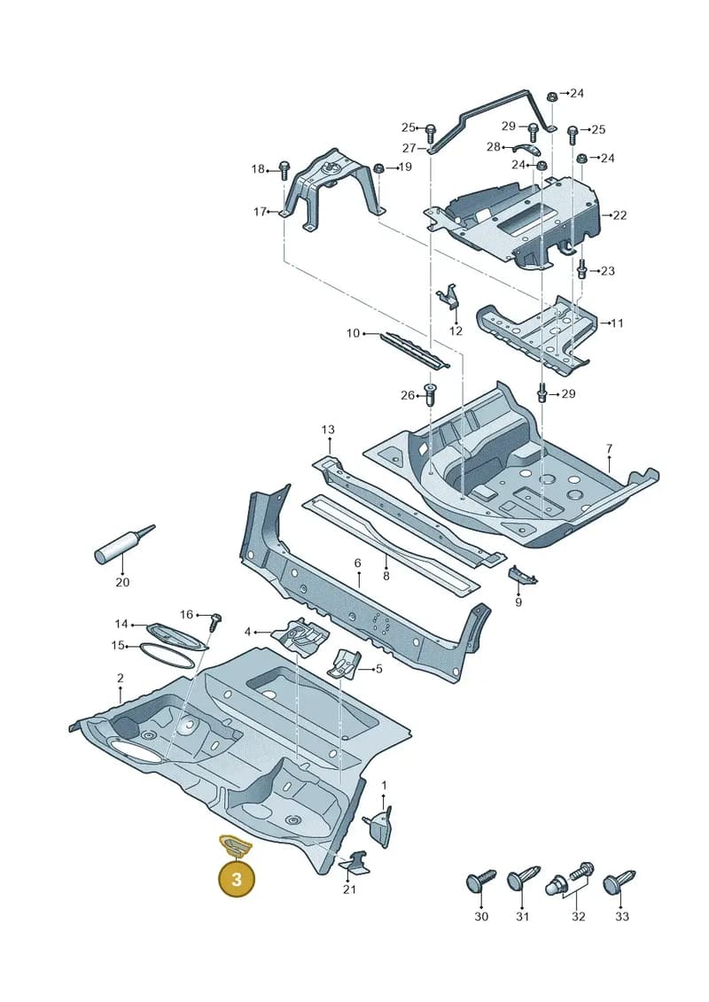 8W0802761 — Audi RS5 Sportback (2017-2025) diagram 897803500, position 3