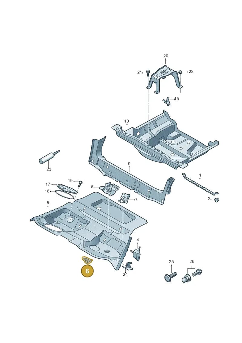 8W0802762 — Audi RS4 Avant (2017-2025) diagram 438803500, position 6