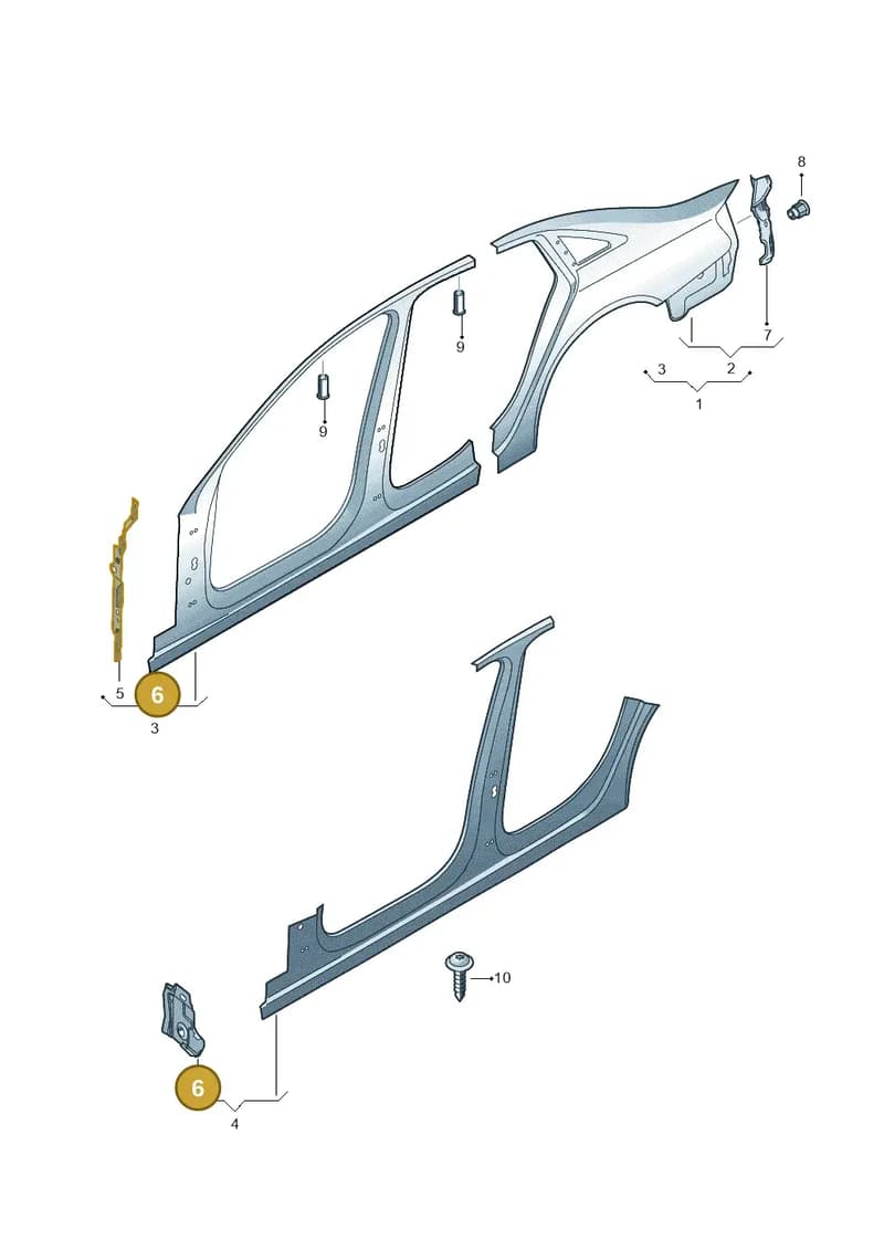 8W0803088 — Audi A4 (2015-2025) diagram 849809500, position 6