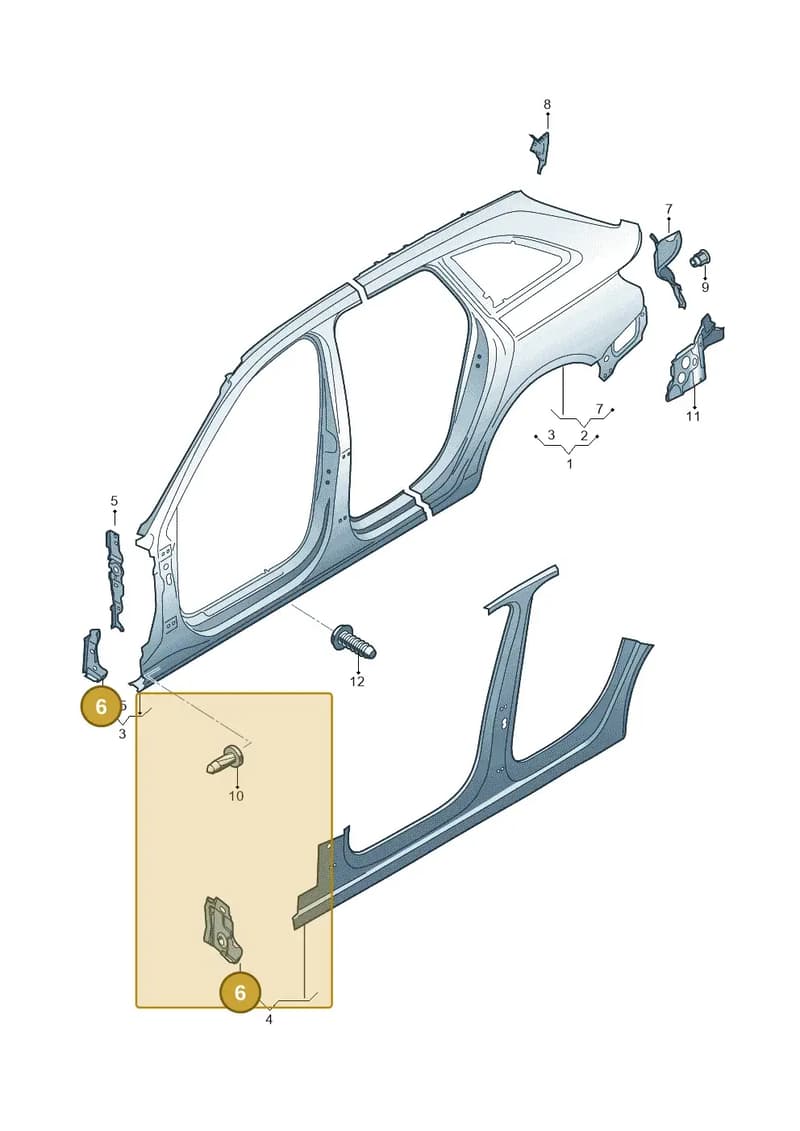 8W0803088 — Audi A4 (2015-2025) diagram 849809600, position 6