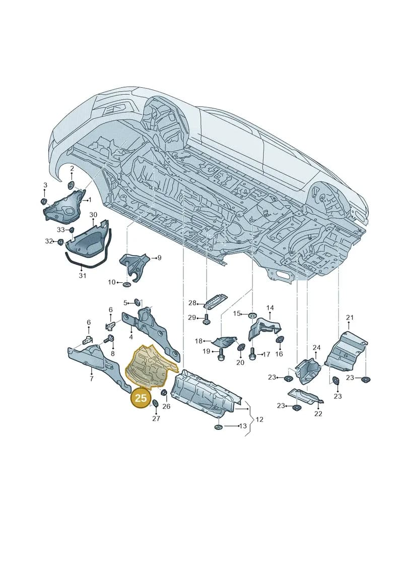 8W0803979J — Audi A5 Sportback (2016-2025) diagram 849804000, position 25