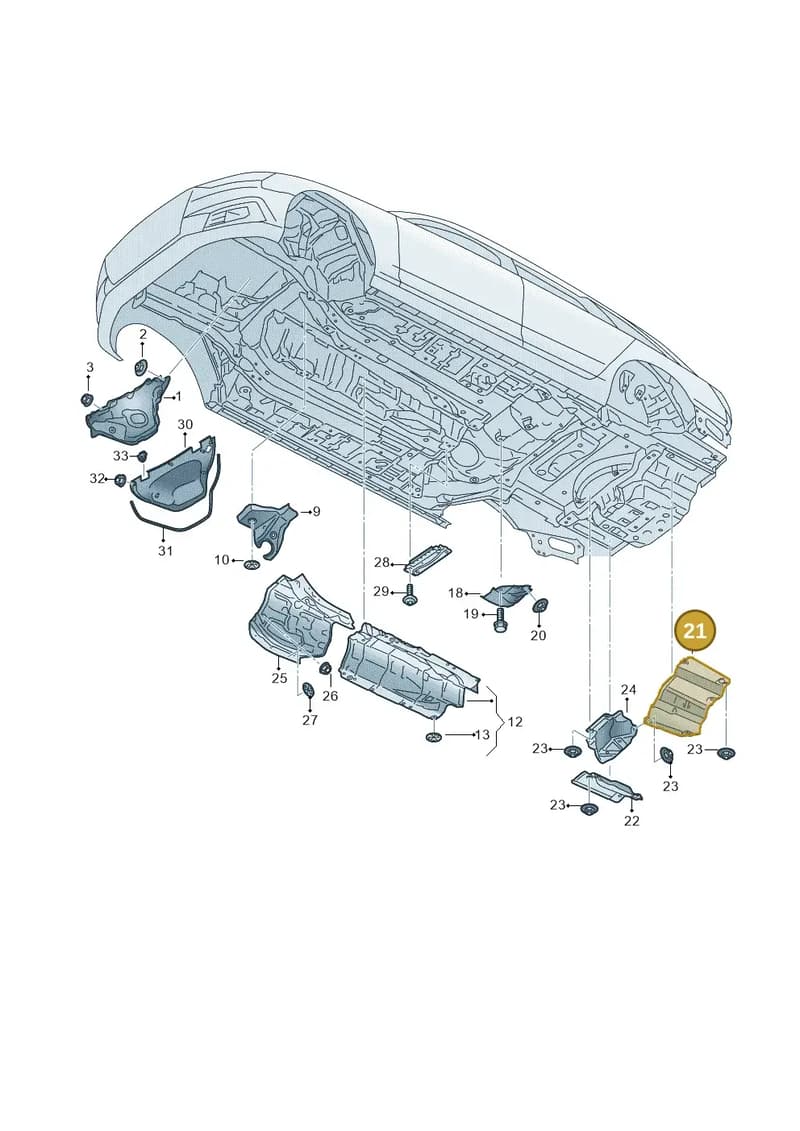 8W0804171C — Audi RS5 Sportback (2017-2025) diagram 847804000, position 21