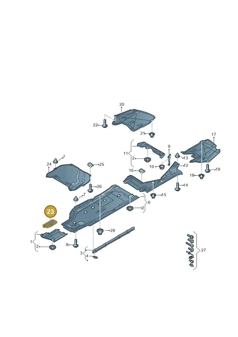 8W0804648 — Audi A5 Cabriolet (2016-2025) diagram 848825000, position 23