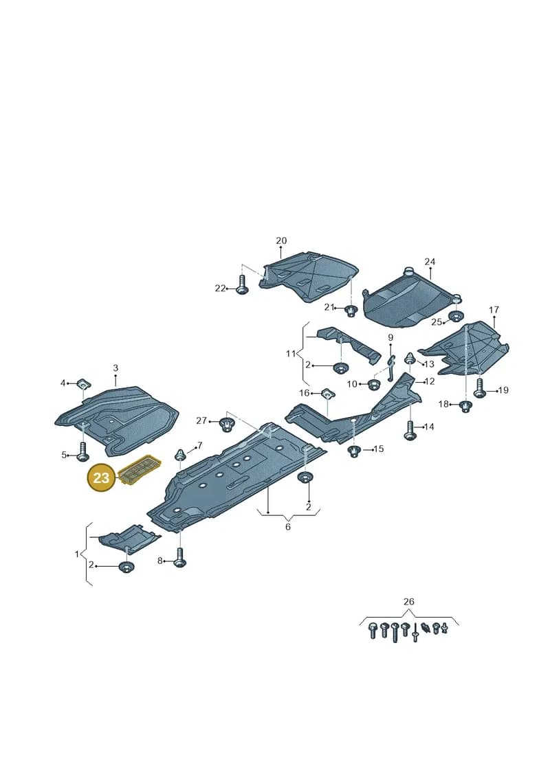 8W0804648 — Audi A5 Sportback (2016-2025) diagram 849825000, position 23
