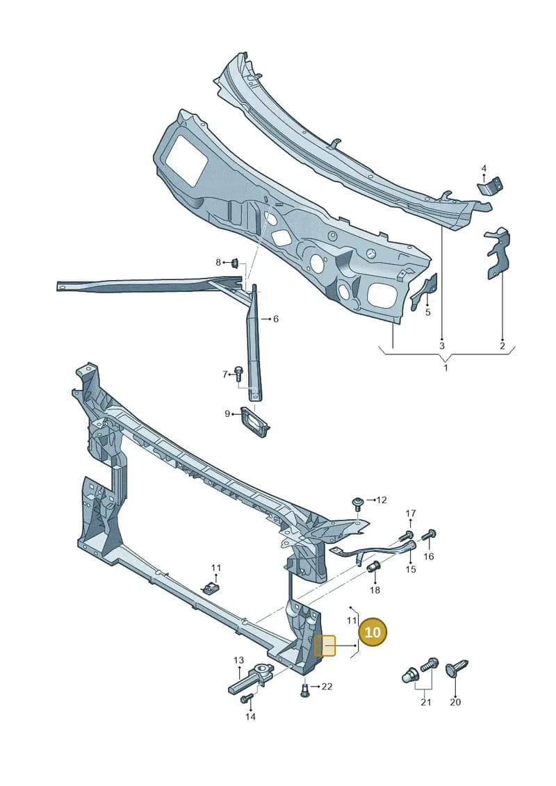 8W0805594F — Audi A5 Cabriolet (2016-2025) diagram 848805000, position 10