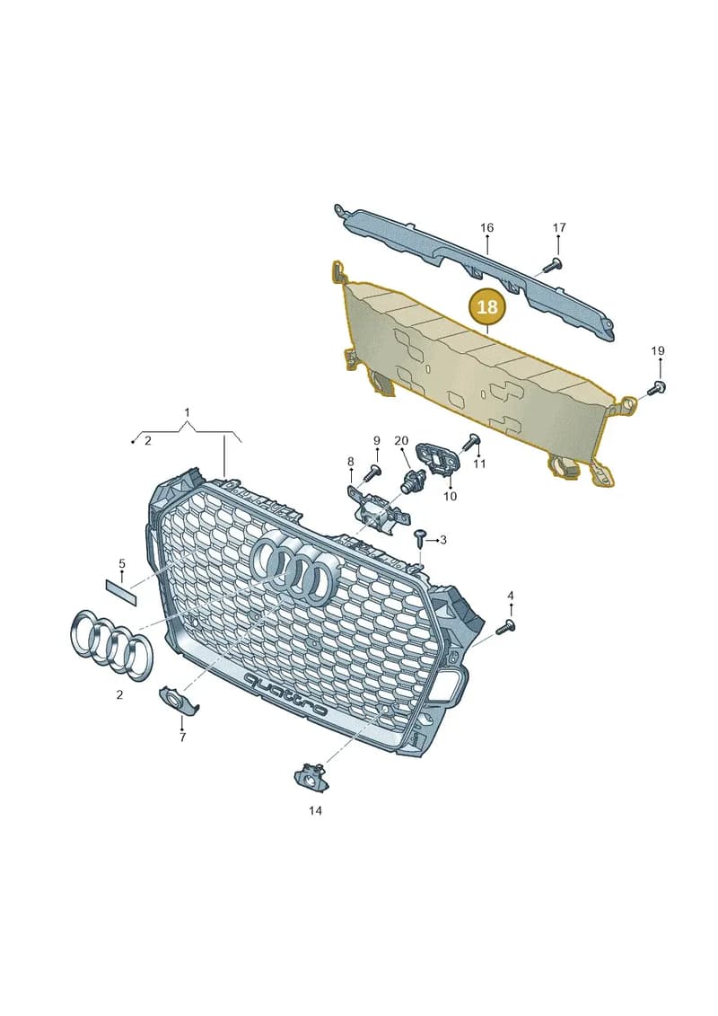 8W08072179B9 — Audi RS4 Avant (2017-2025) diagram 847853300, position 18