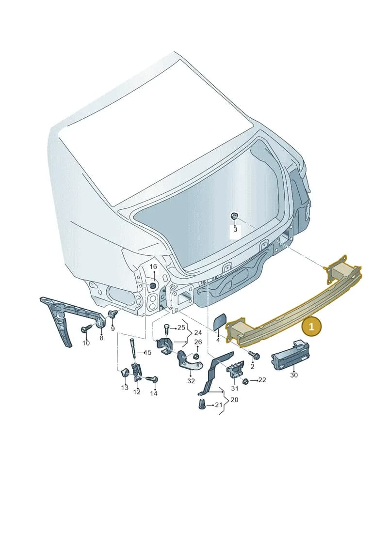 8W0807309J — Audi A4 (2015-2025) diagram 849807500, position 1