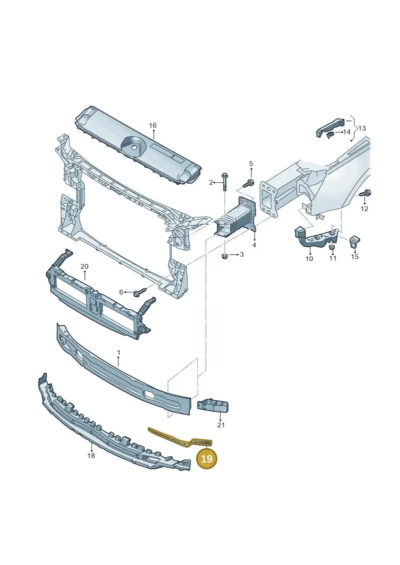 8W0807327E — Audi A4 (2015-2025) diagram 849807010, position 19