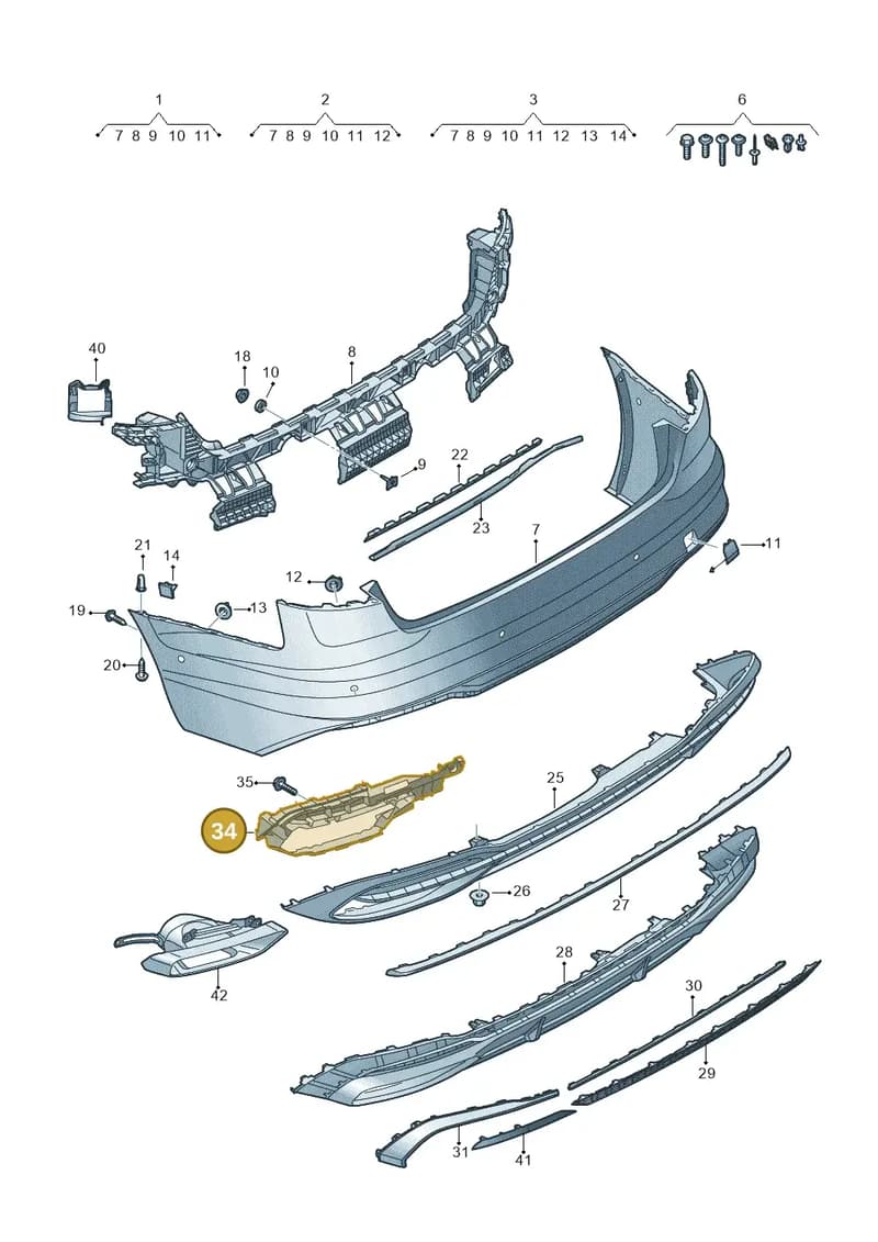 8W0807348E — Audi A4 (2015-2025) diagram 849807770, position 34