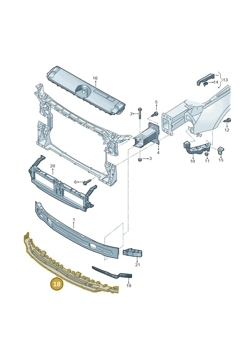 8W0807550AR — Audi A4 (2015-2025) diagram 849807010, position 18