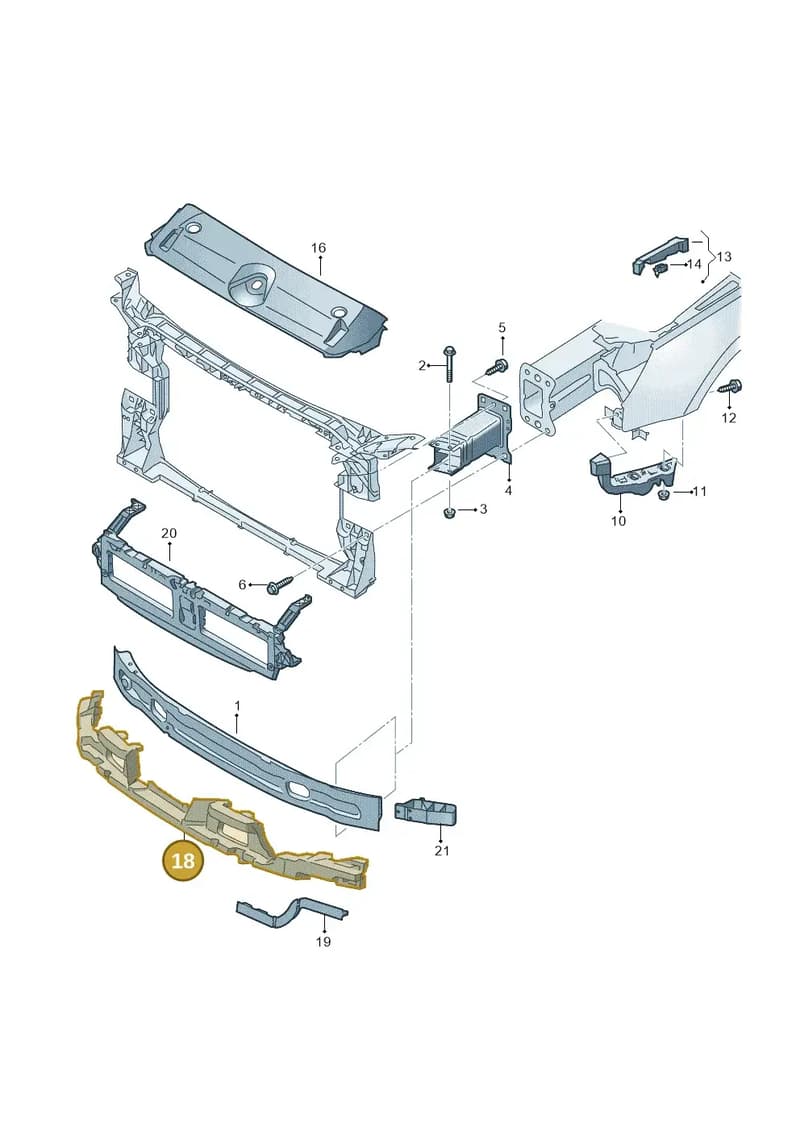 8W0807550K — Audi A4 (2015-2025) diagram 849807000, position 18