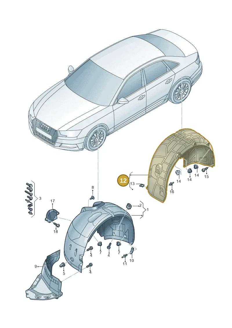 8W0810172F — Audi A4 (2015-2025) diagram 849821500, position 12