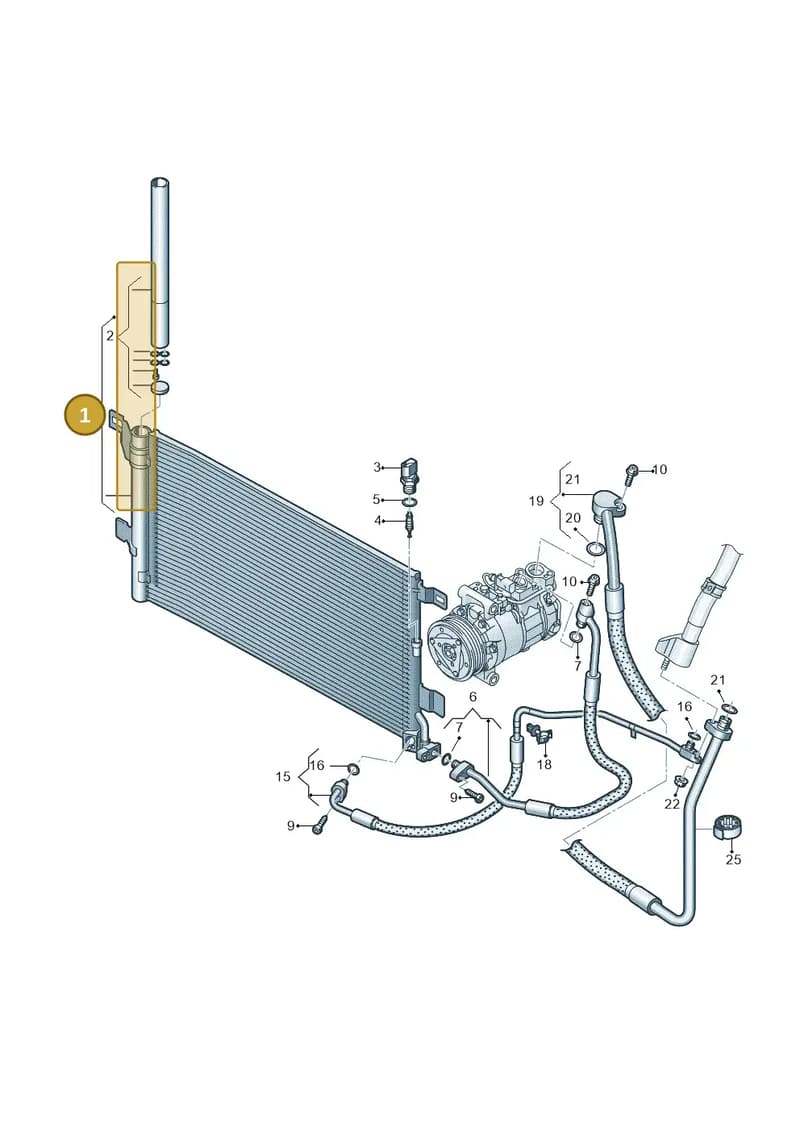 8W0816411AA — Audi A6 (2018-2025) diagram 435260040, position 1
