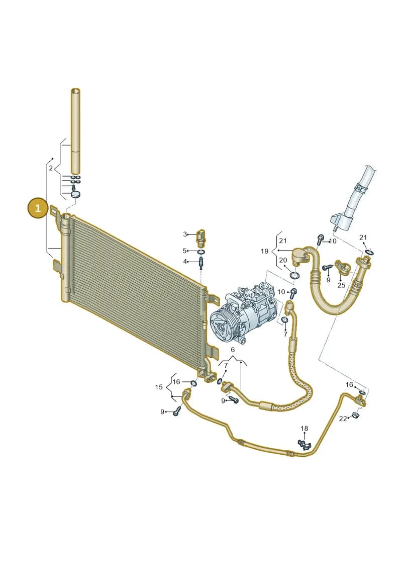 8W0816421M — Audi RS6 Avant (2019-2025) diagram 537260400, position 1