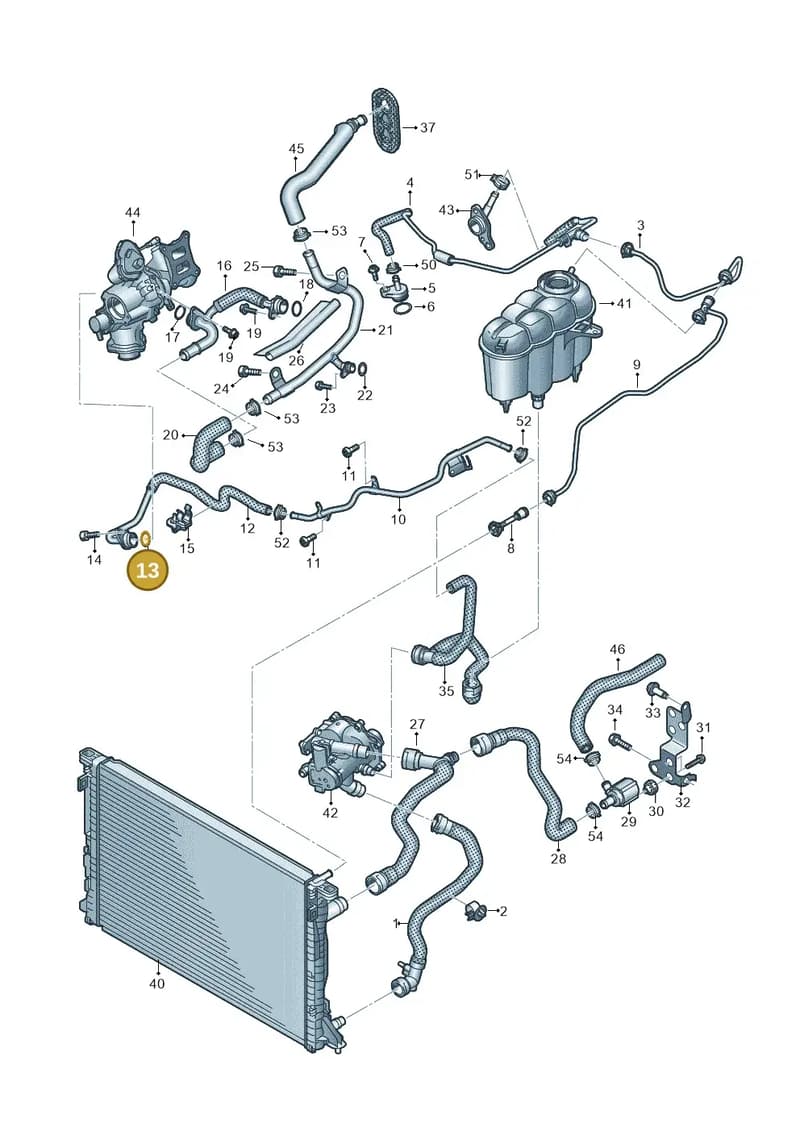 8W0819334AR — Audi A5 Sportback (2016-2025) diagram 849121173, position 13