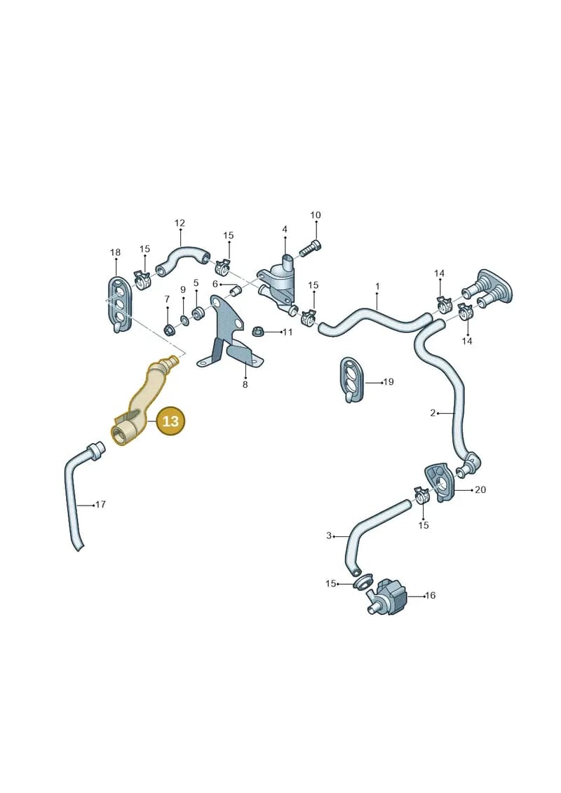 8W0819334F — Audi A4L 2.0 (2016-) diagram 216819055, position 13