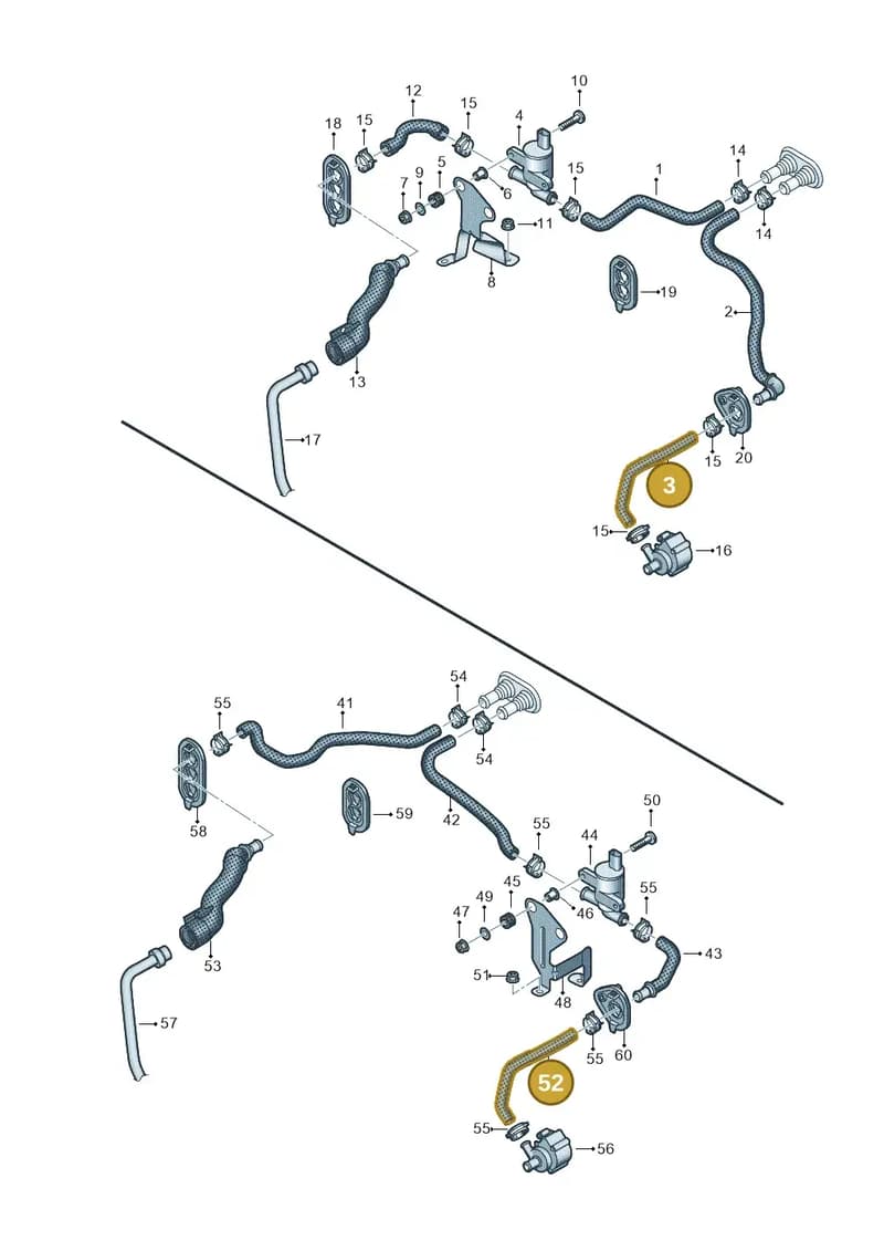 8W0819370C — Audi A5 Sportback (2016-2025) diagram 849819550, position 3+52