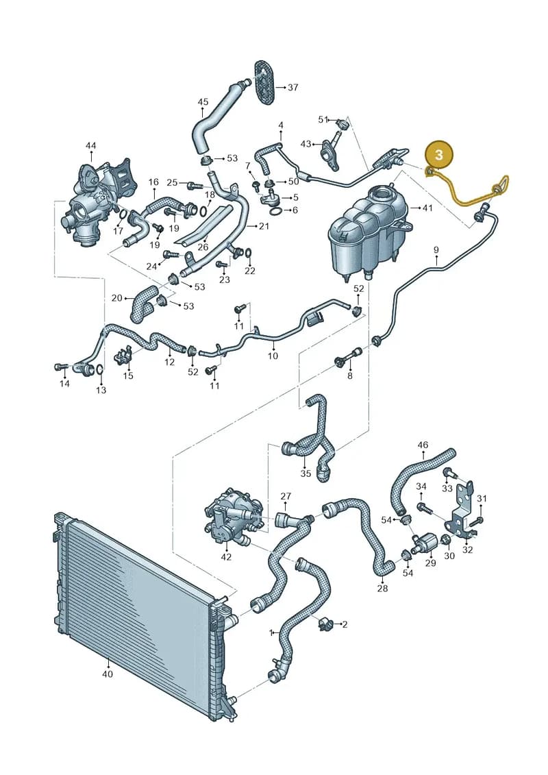 8W0819370C — Audi A5 Sportback (2016-2025) diagram 849121173, position 3