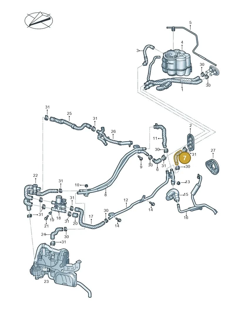 8W0819376T — Audi A5 Sportback (2016-2025) diagram 849261062, position 7