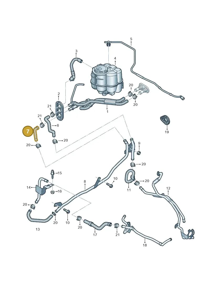 8W0819376T — Audi A5 Sportback (2016-2025) diagram 849819062, position 7